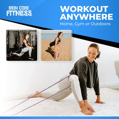Pull up Assistance Resistance Bands - Long Loop Power Bands for Men and Women - Strength Power Flexibility Training at Home & Gym - Ebooks & Workout Chart Included by